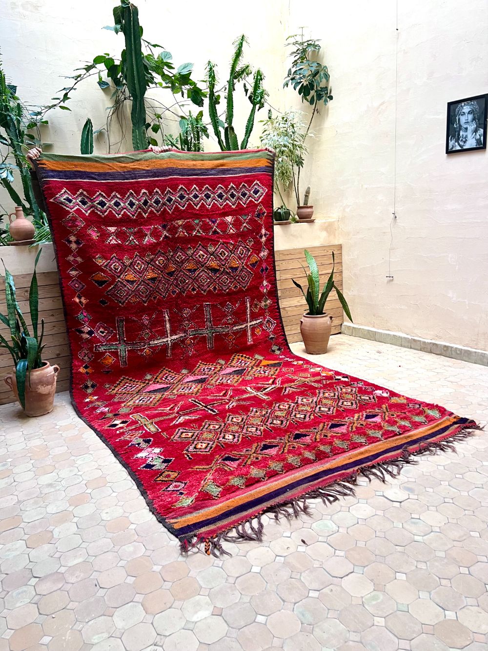 Moroccan Vintage Boujaad Rug 375x190cm