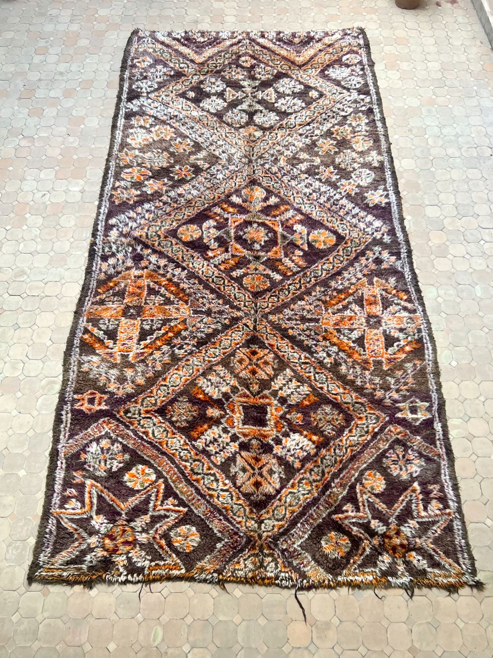 Moroccan Vintage Beni M'Guild Rug 380x185cm