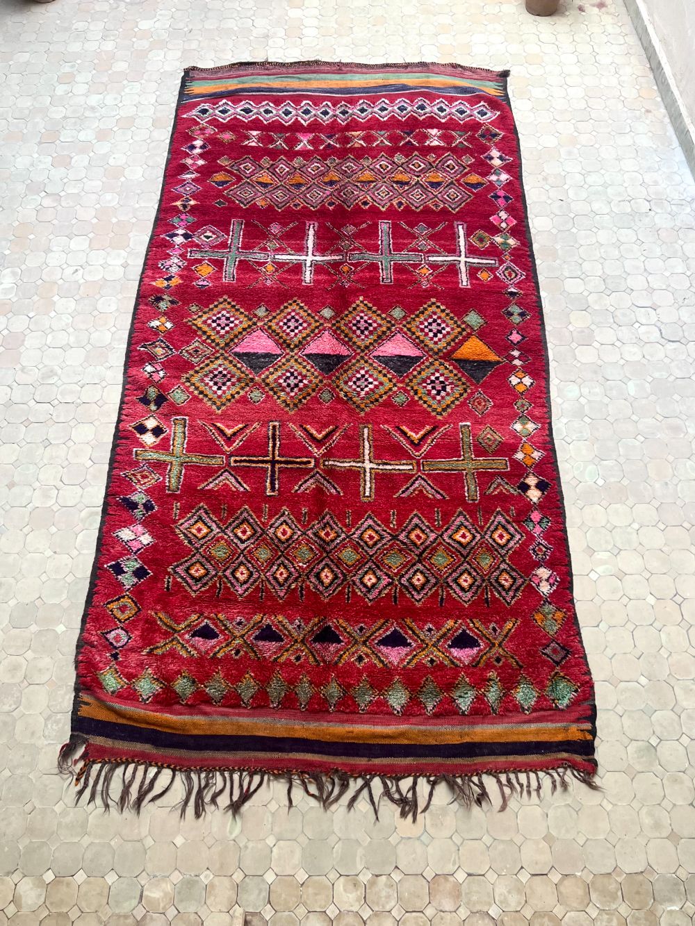 Moroccan Vintage Boujaad Rug 375x190cm