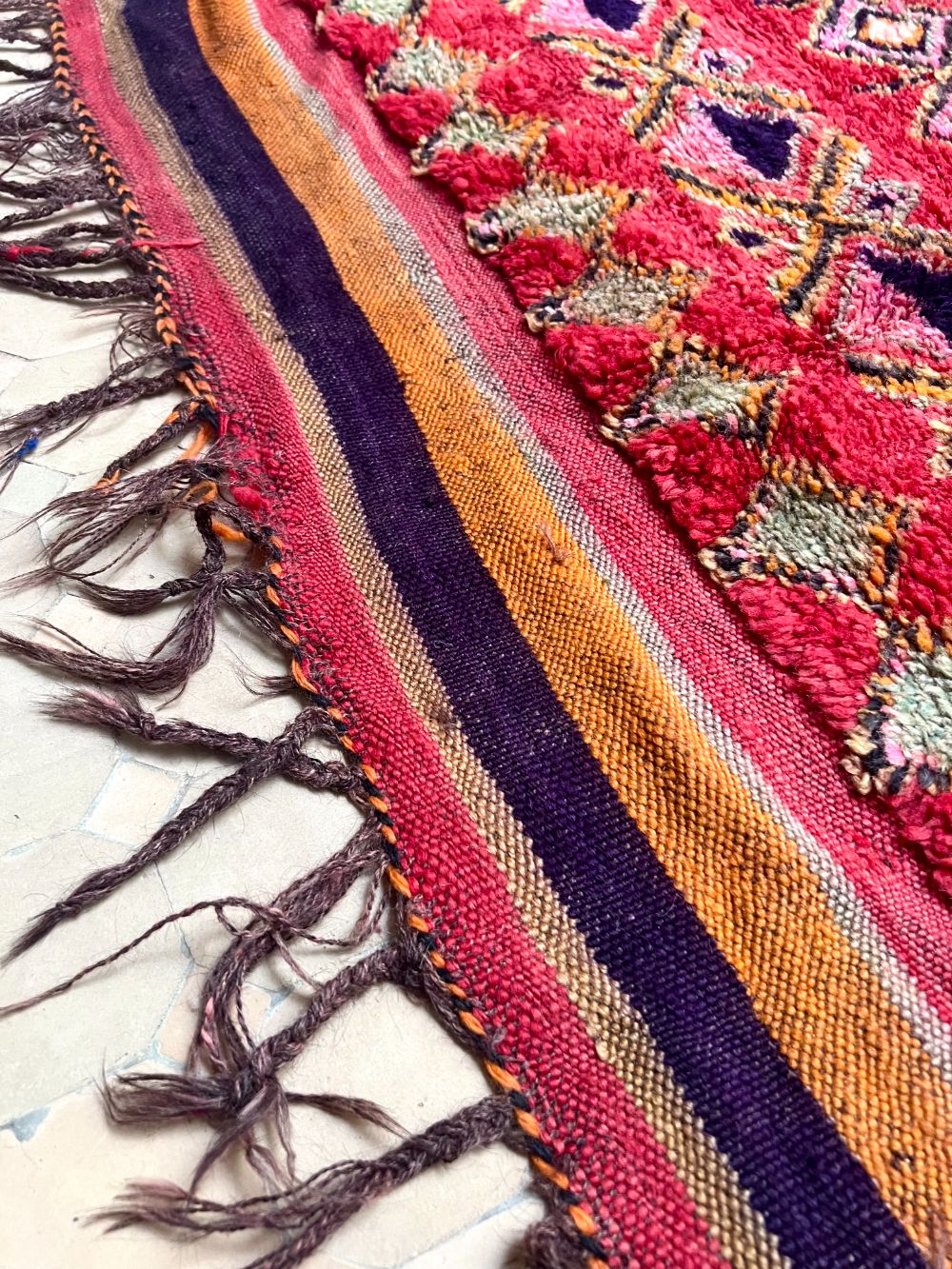 Moroccan Vintage Boujaad Rug 375x190cm