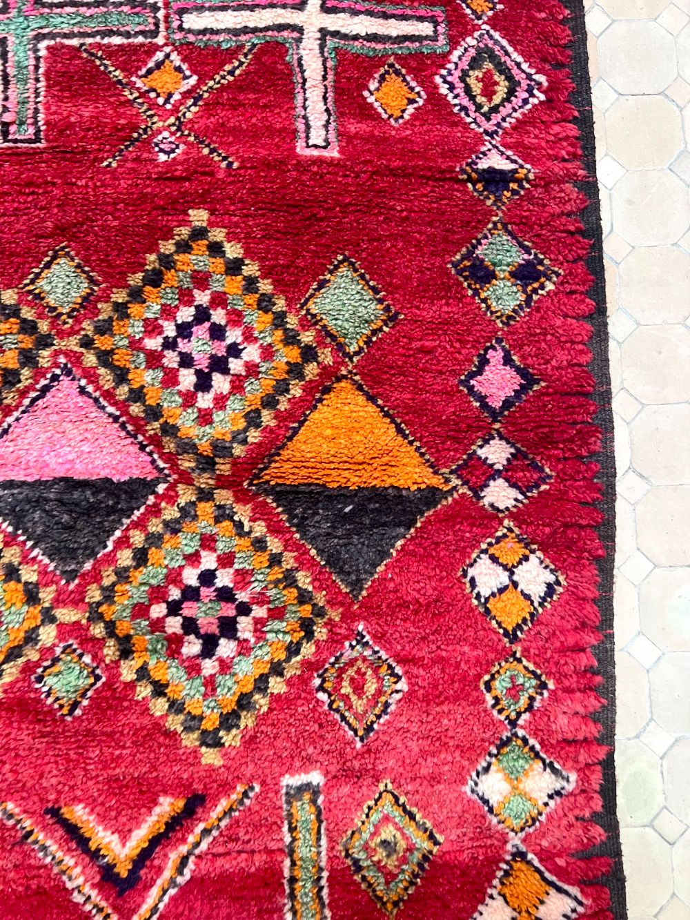 Moroccan Vintage Boujaad Rug 375x190cm