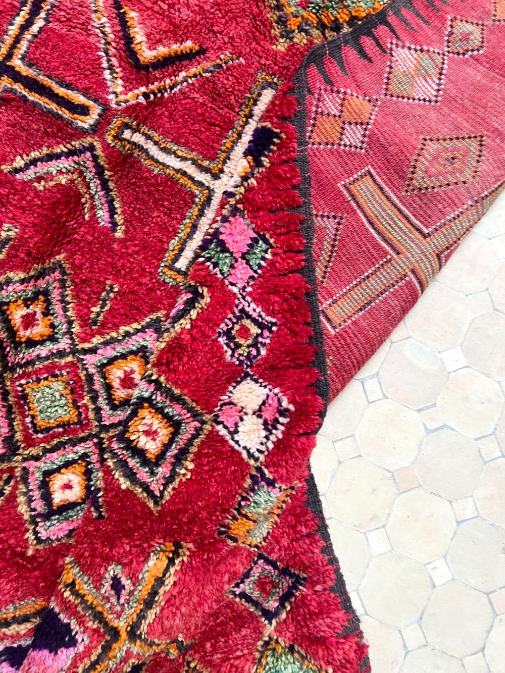 Moroccan Vintage Boujaad Rug 375x190cm