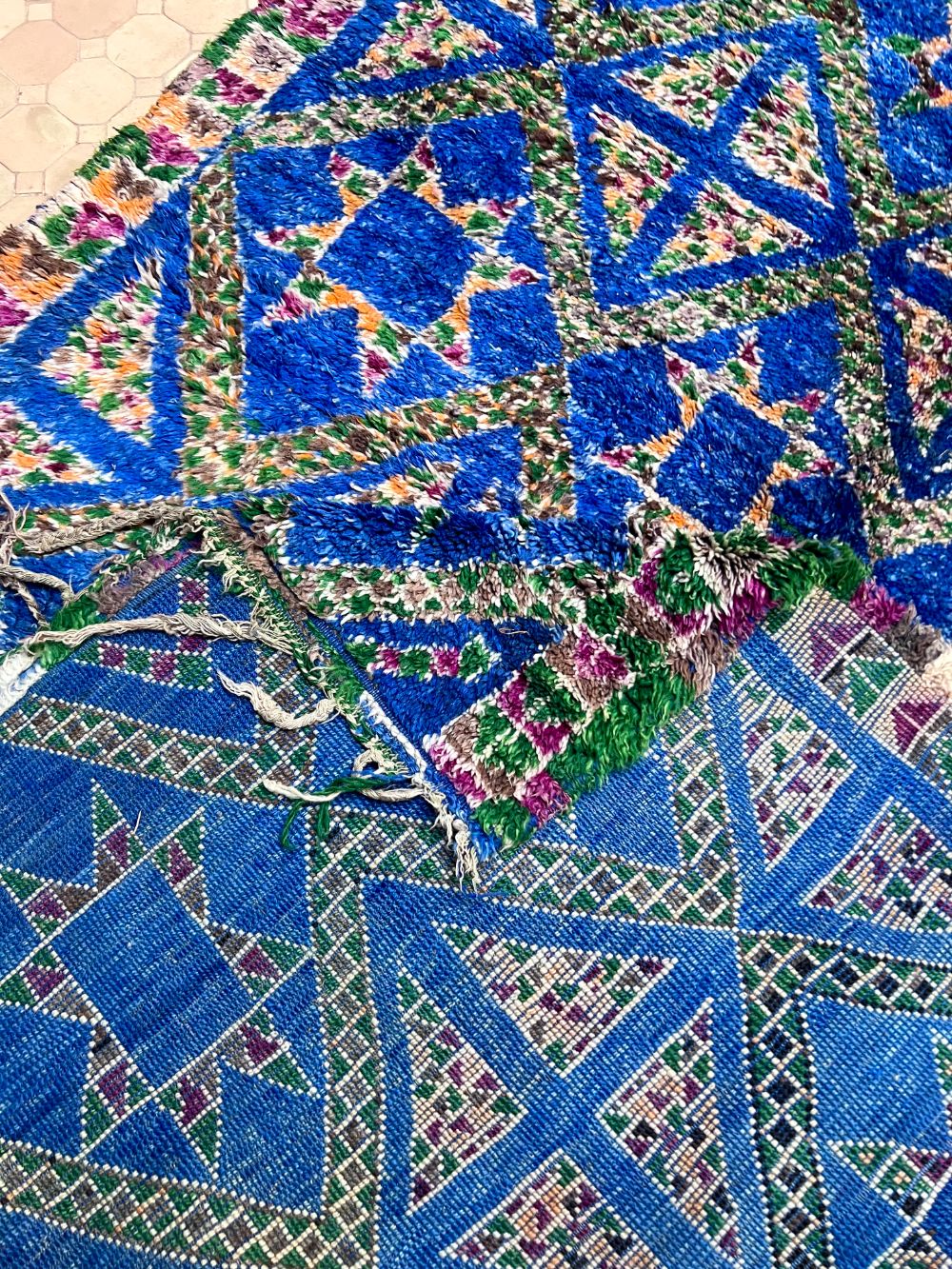 Moroccan Vintage Beni M'Guild Rug 390x195cm