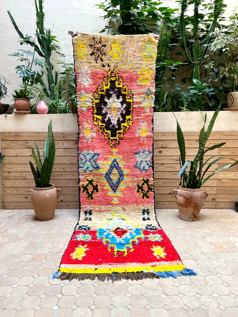 Marokkolainen vintage Boujaad käytävämatto 290x80cm