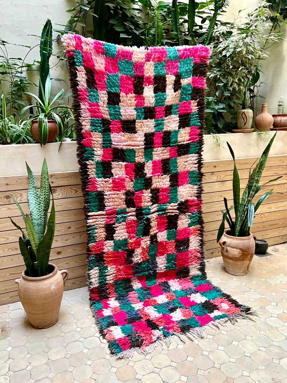 Moroccan Vintage Boujaad Rug 220x70cm