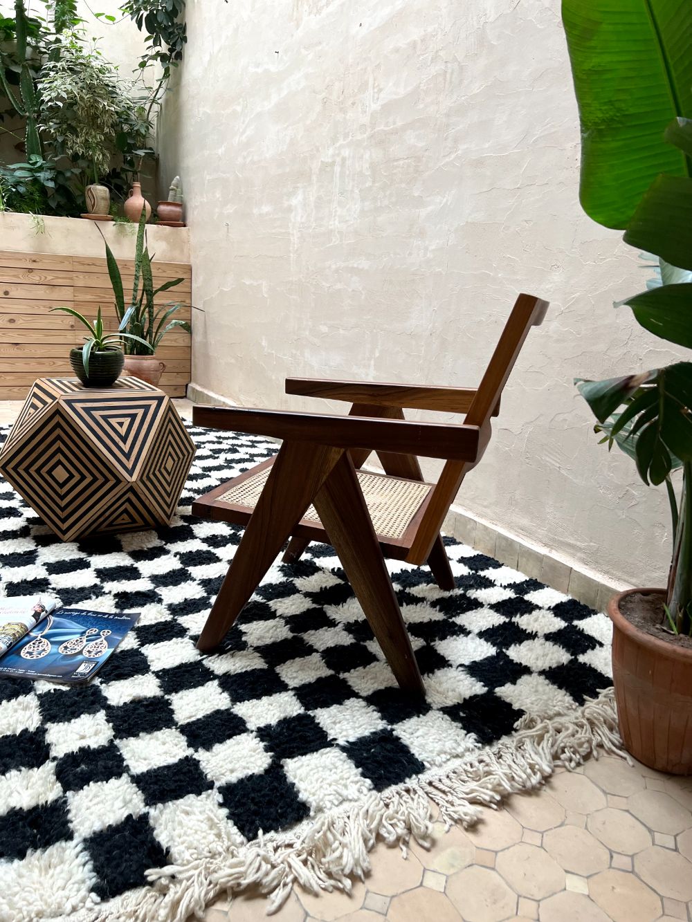 Order by Size: Moroccan Checkered Rug