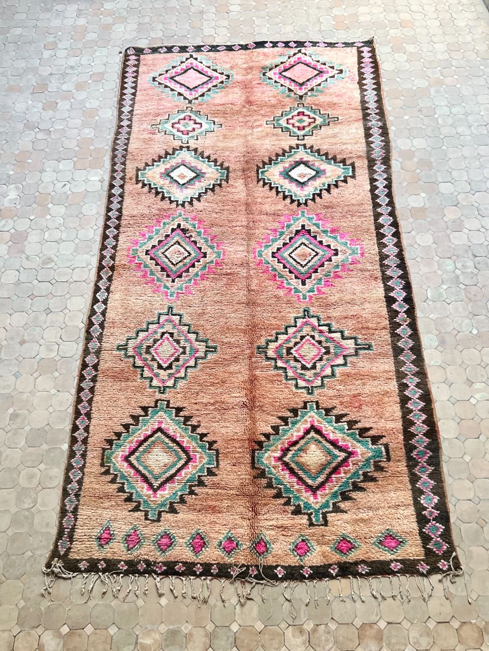 Moroccan Vintage Boujaad Rug 370x175cm