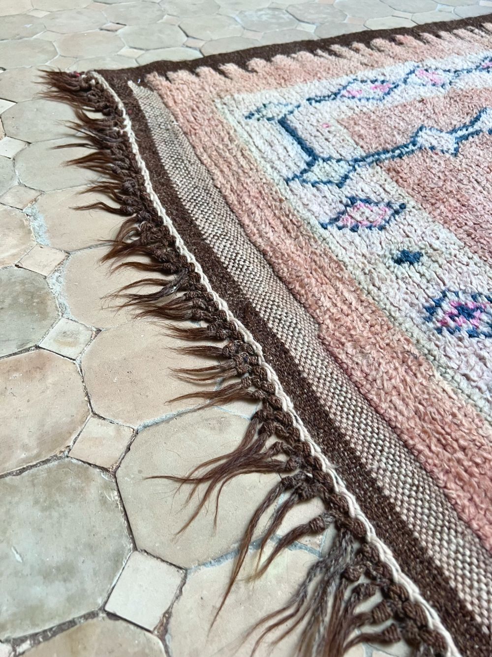 Moroccan Vintage Boujaad Runner Rug 360x165cm