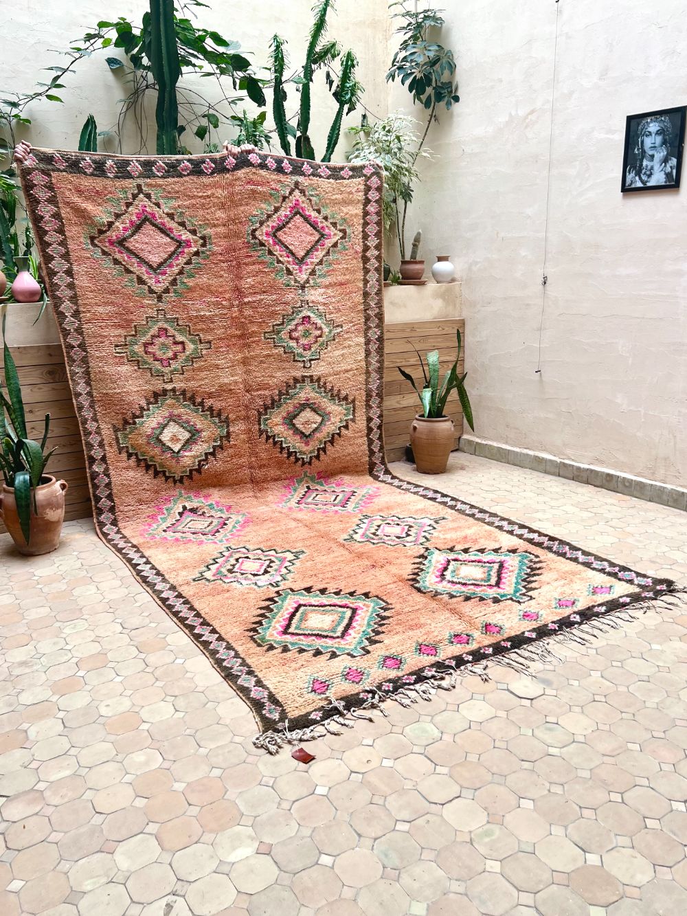 Moroccan Vintage Boujaad Rug 370x175cm