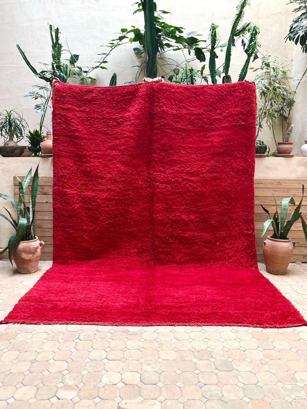 Marokkolainen vintage yksivärinen matto 290x205cm