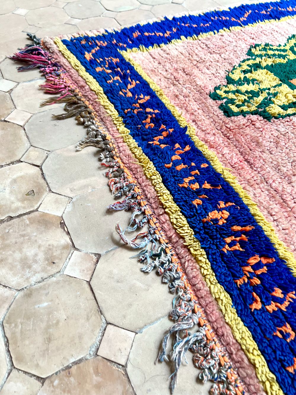 Moroccan Vintage Boujaad runner Rug 370x110cm