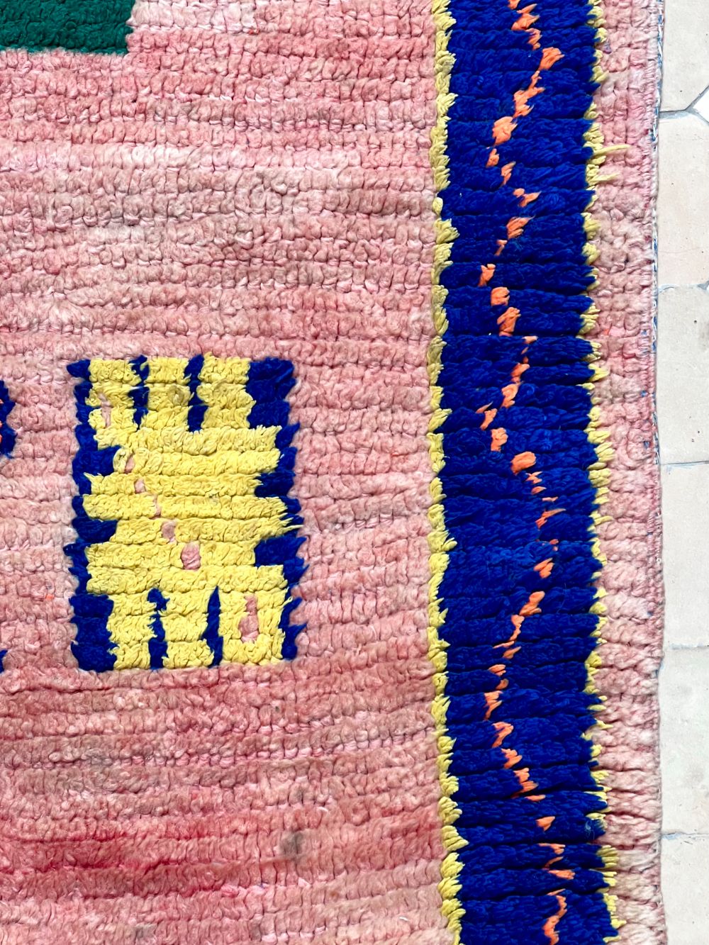 Moroccan Vintage Boujaad runner Rug 370x110cm