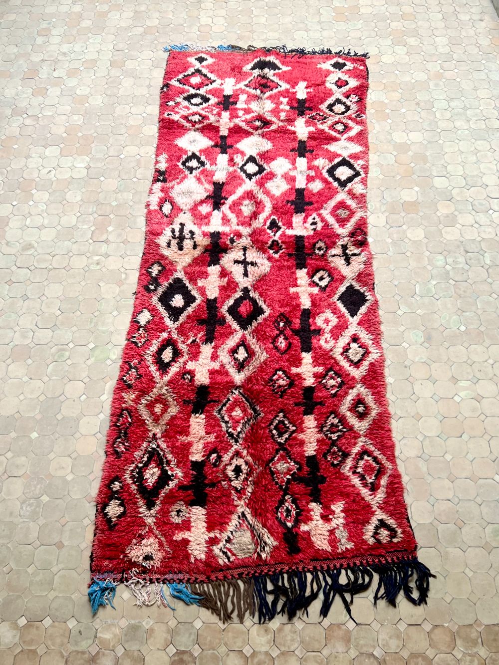 Moroccan Vintage Boujaad Runner Rug 350x125cm