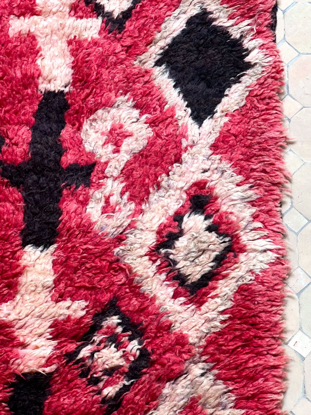 Moroccan Vintage Boujaad Runner Rug 350x125cm