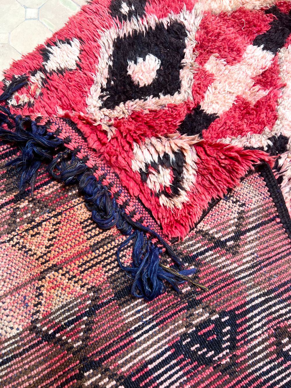 Moroccan Vintage Boujaad Runner Rug 350x125cm