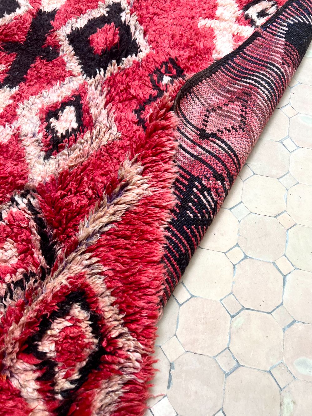 Moroccan Vintage Boujaad Runner Rug 350x125cm