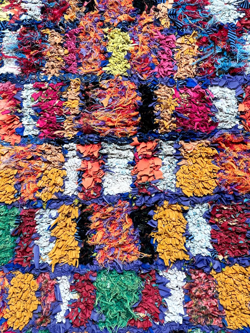 Moroccan Vintage Boucherouite Rug 145x100cm