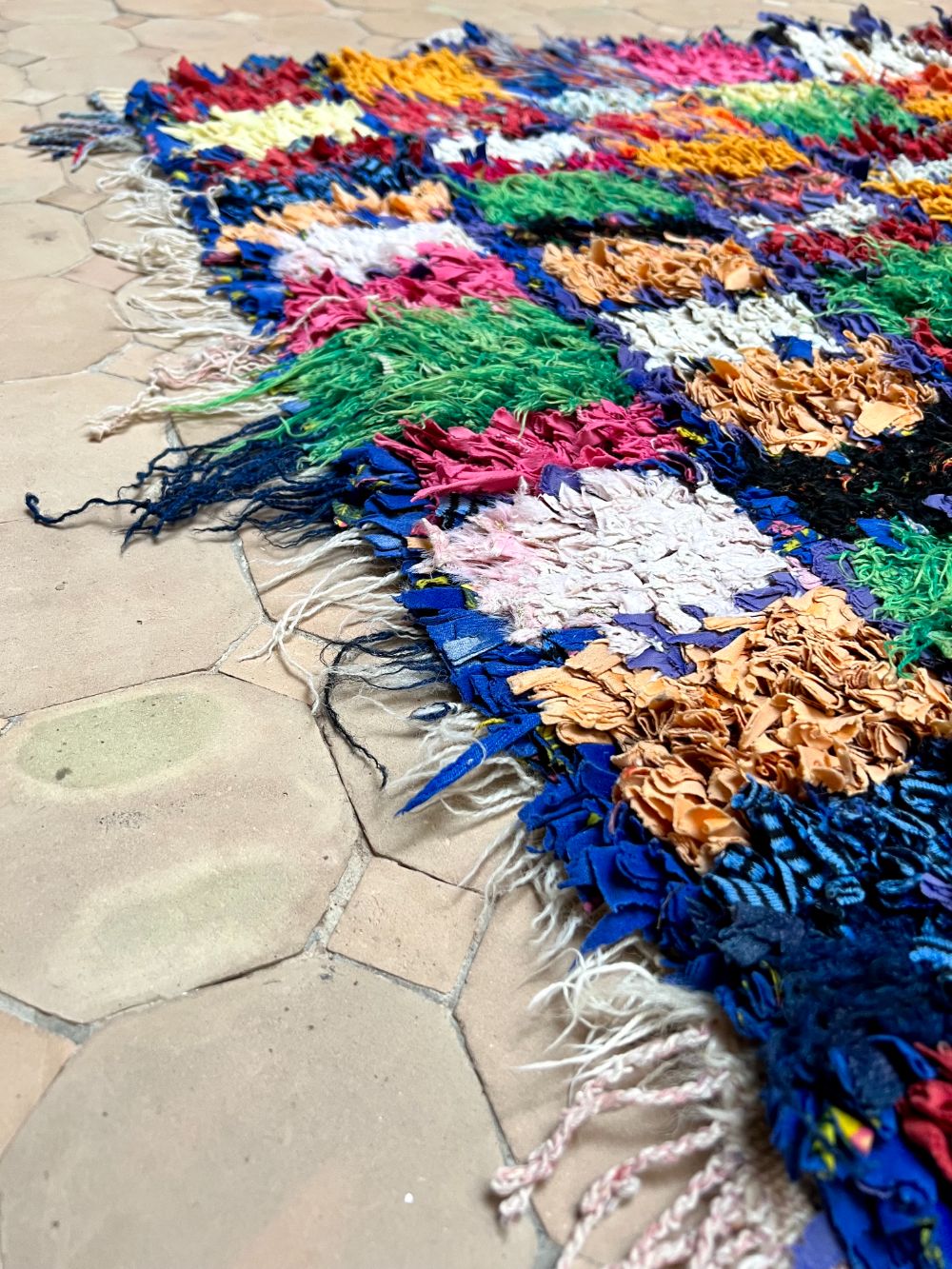 Moroccan Vintage Boucherouite Rug 145x100cm