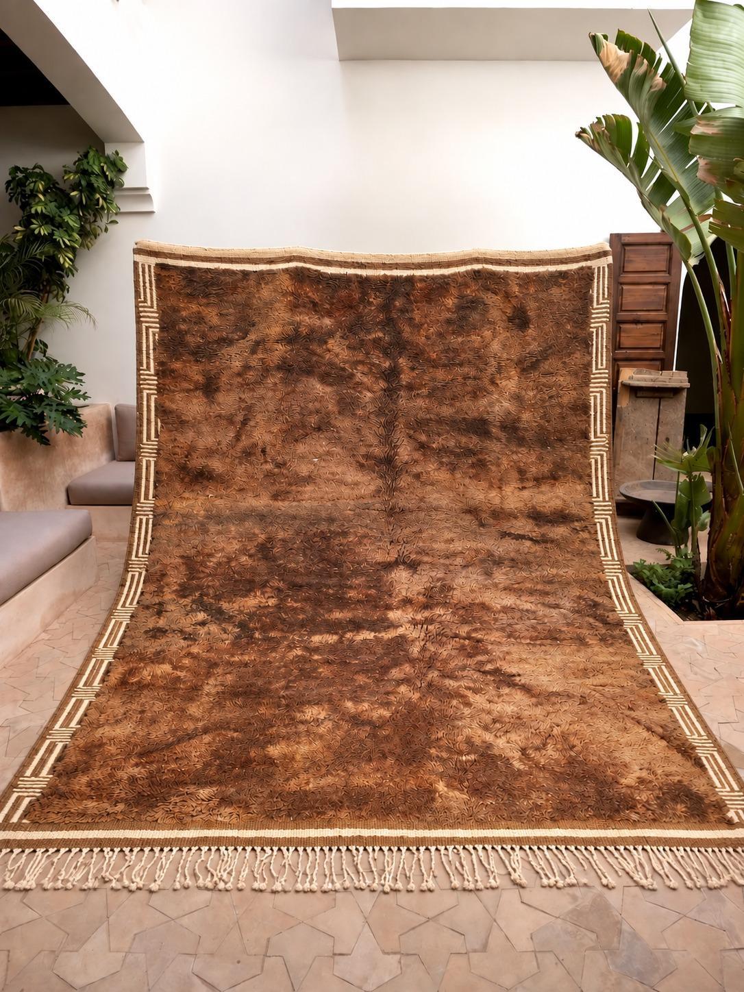 Moroccan Mrirt Brown Bear Rug 355x270cm