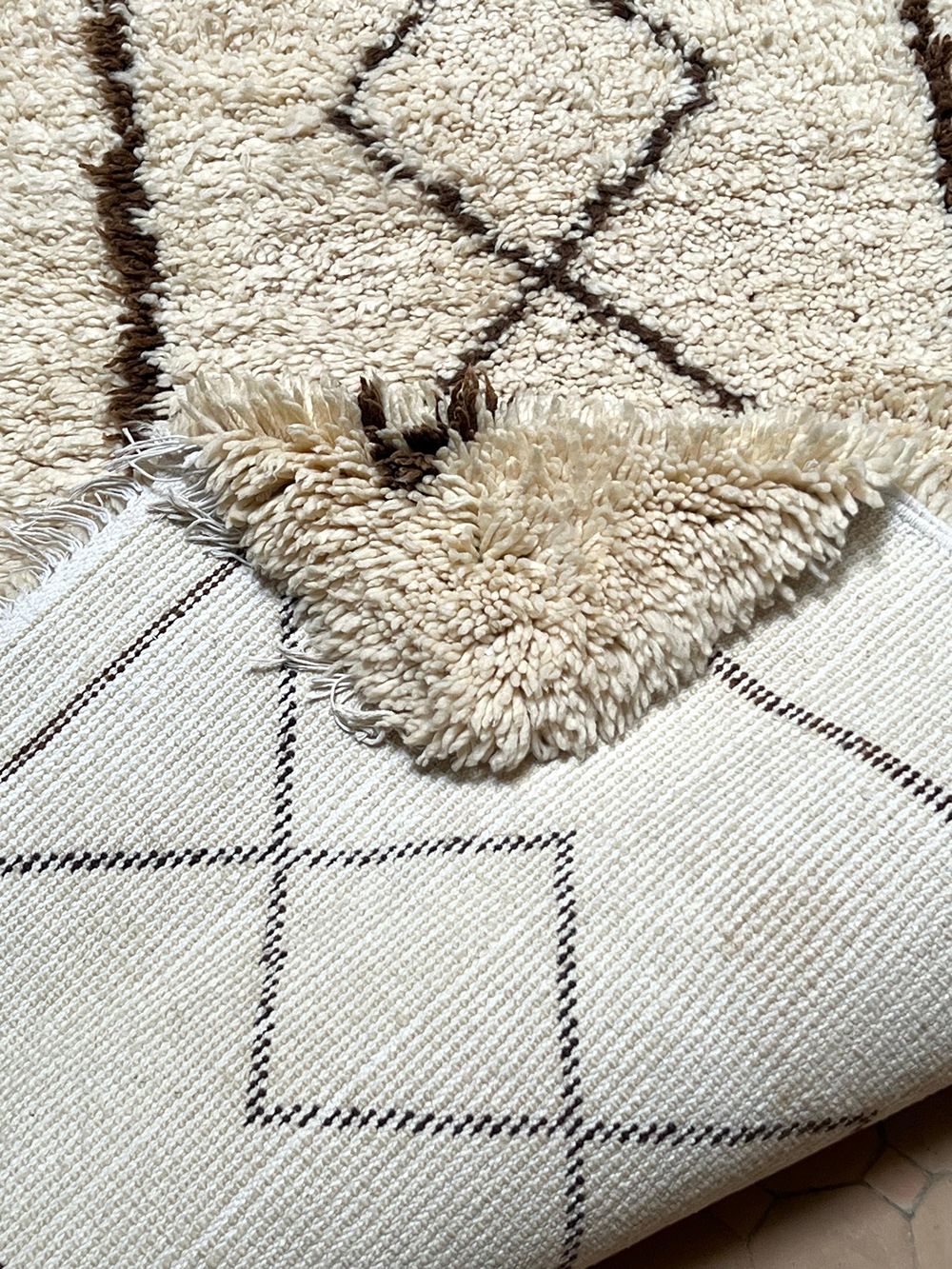 Marokkolainen vintage Azilal-matto 185x90cm