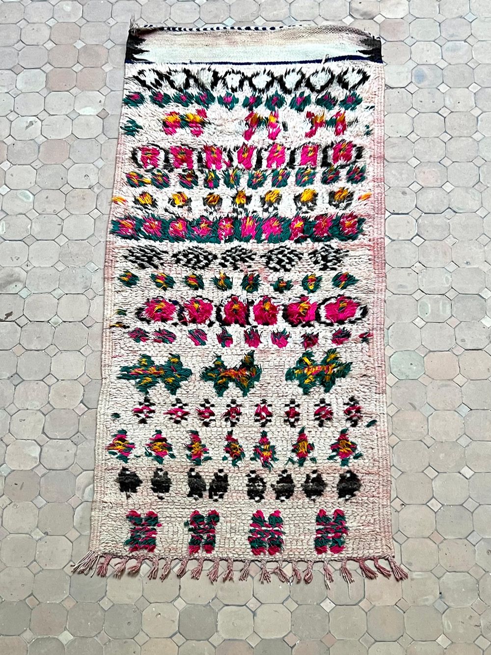 Marokkolainen vintage Azilal-matto 190x80cm
