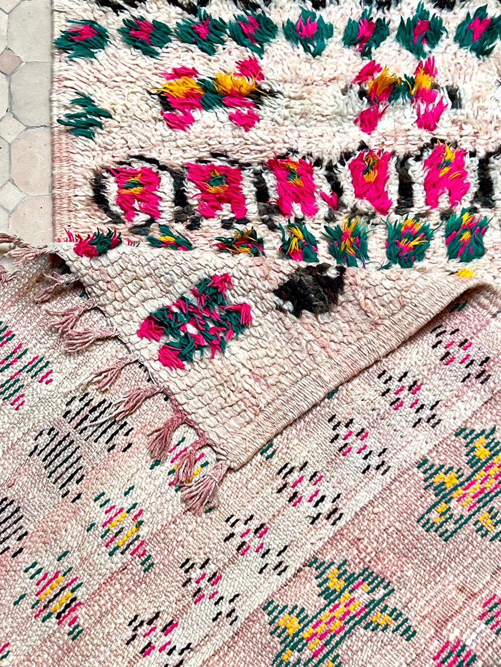 Marokkolainen vintage Azilal-matto 190x80cm