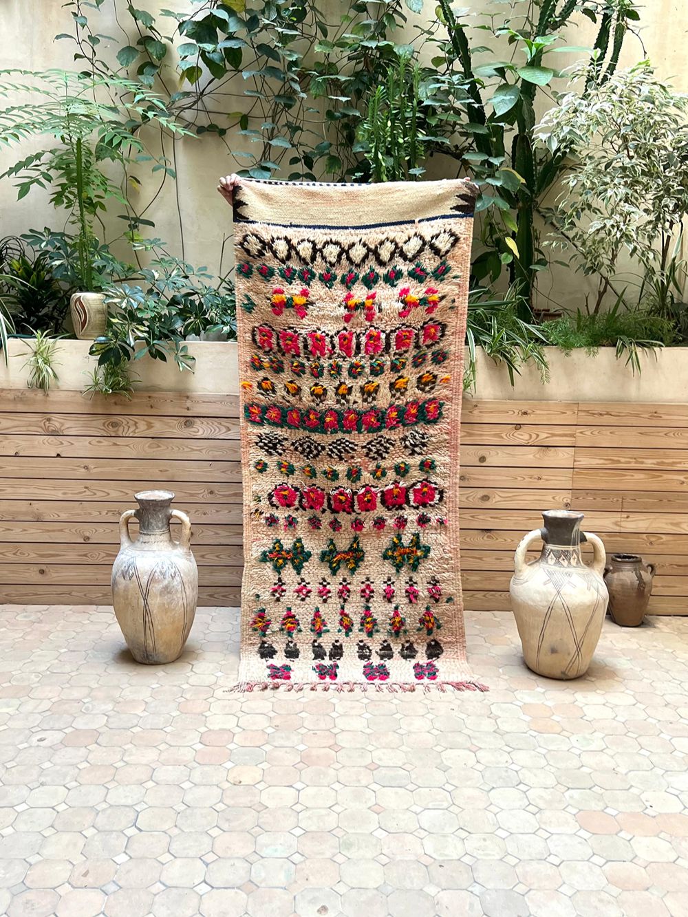 Marokkolainen vintage Azilal-matto 190x80cm