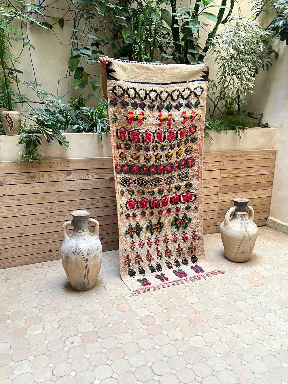 Marokkolainen vintage Azilal-matto 190x80cm