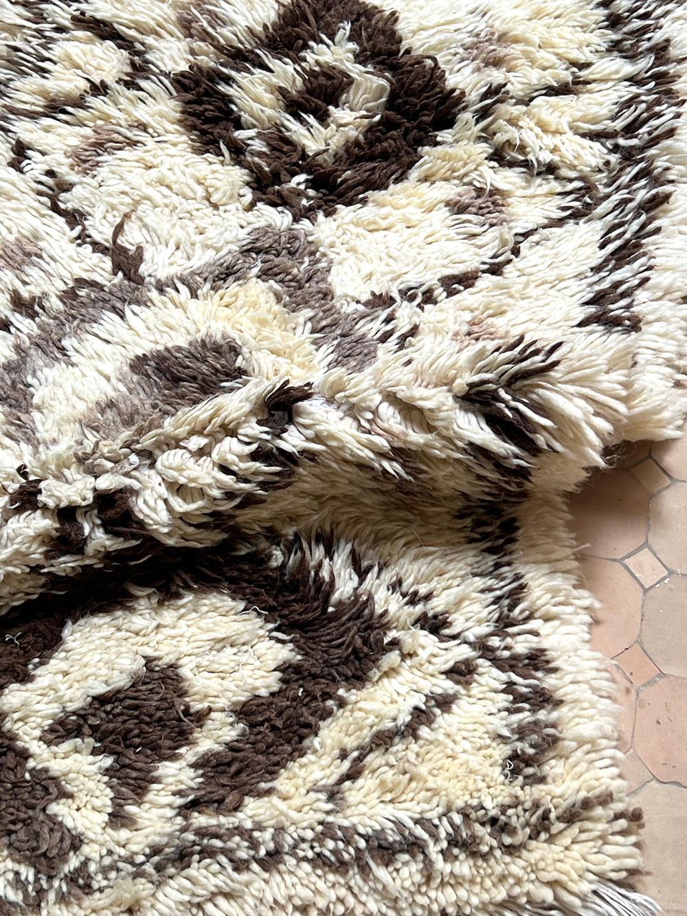 Marokkolainen vintage Azilal-matto 205x80cm