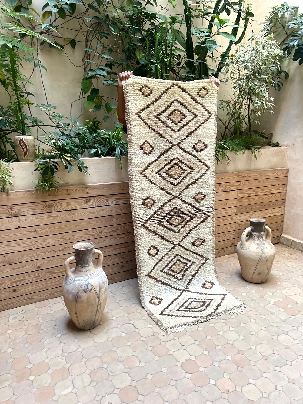 Marokkolainen vintage Azilal-matto 205x80cm