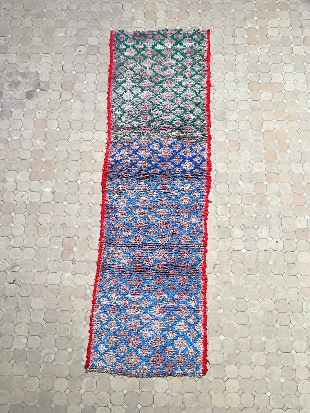Moroccan Vintage Azilal Runner Rug 310x80cm