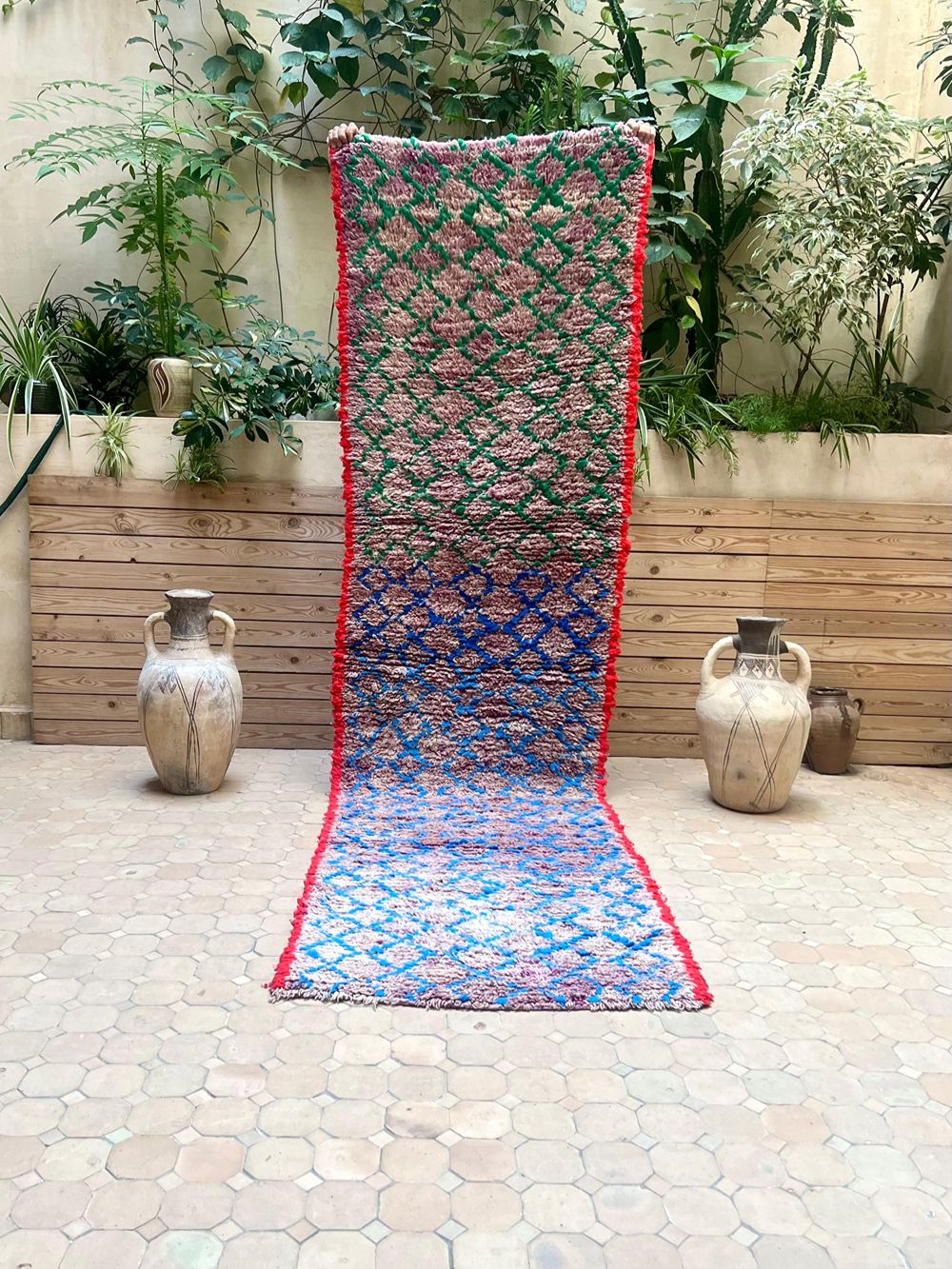Moroccan Vintage Azilal Runner Rug 310x80cm