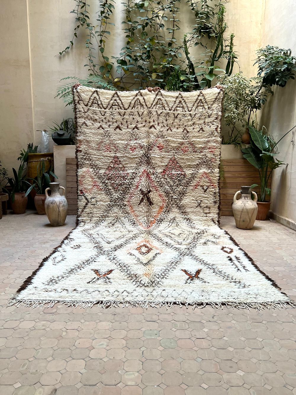 Marokkolainen vintage Beni Ouarain matto 390x190cm
