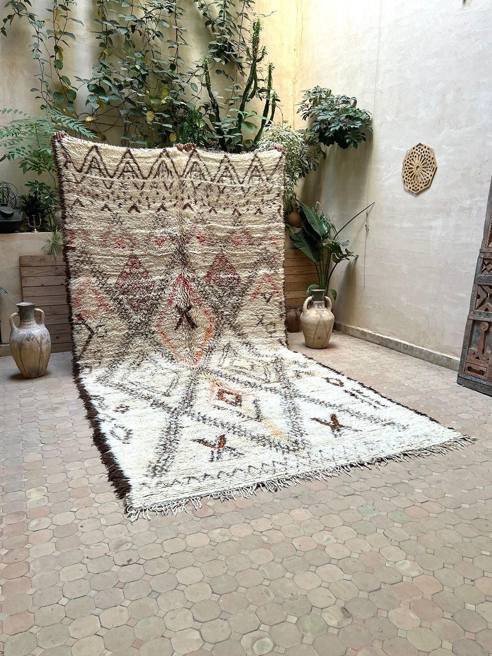 Marokkolainen vintage Beni Ouarain matto 390x190cm
