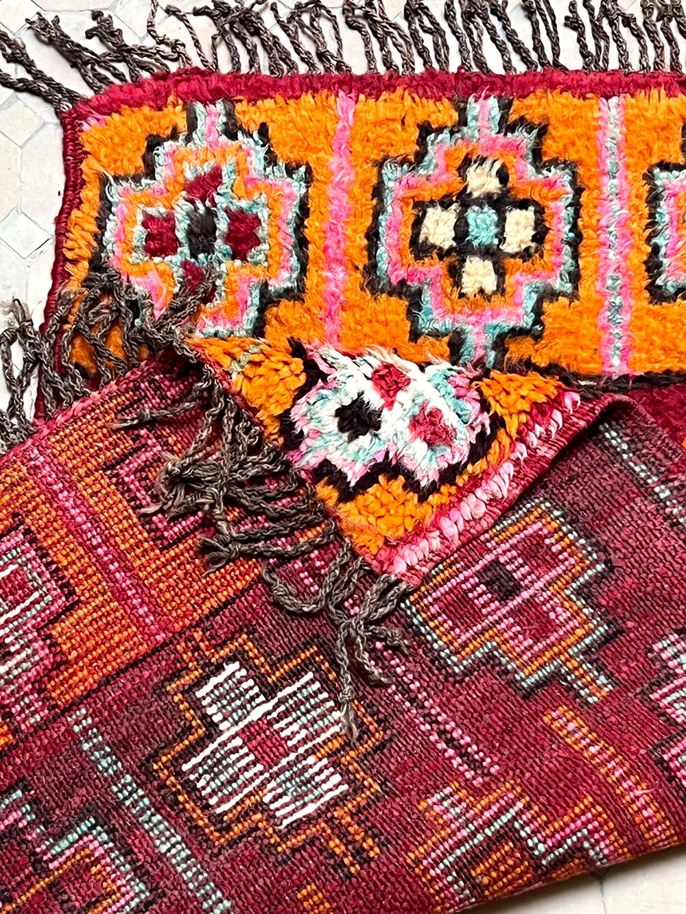 Marokkolainen vintage Boujaad matto 115x65cm