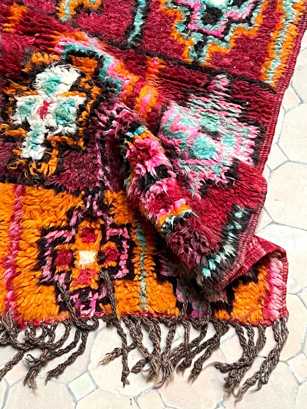 Marokkolainen vintage Boujaad matto 115x65cm