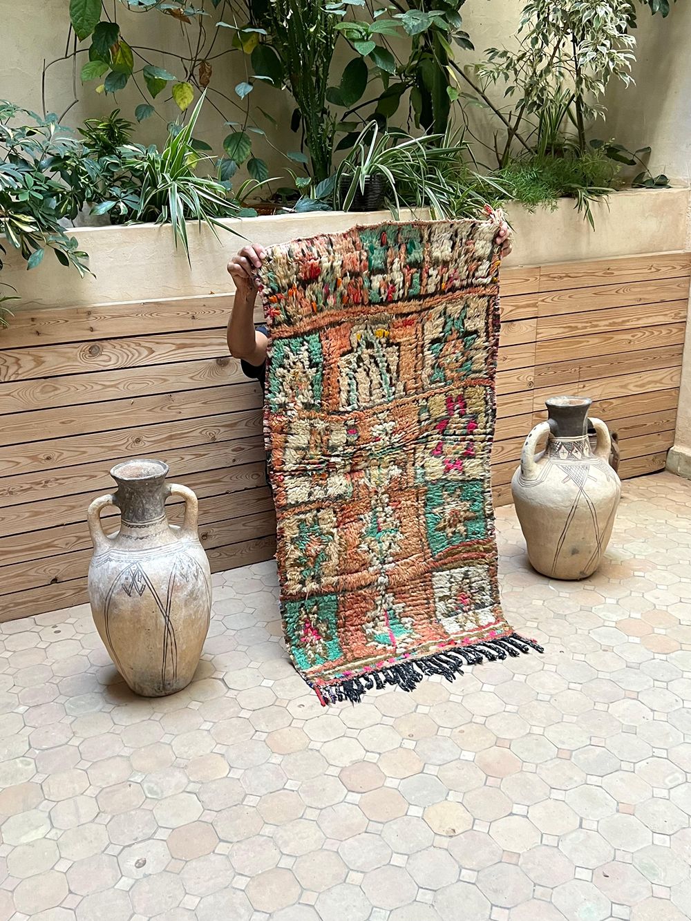 Marokkolainen vintage Boujaad matto 125x65cm