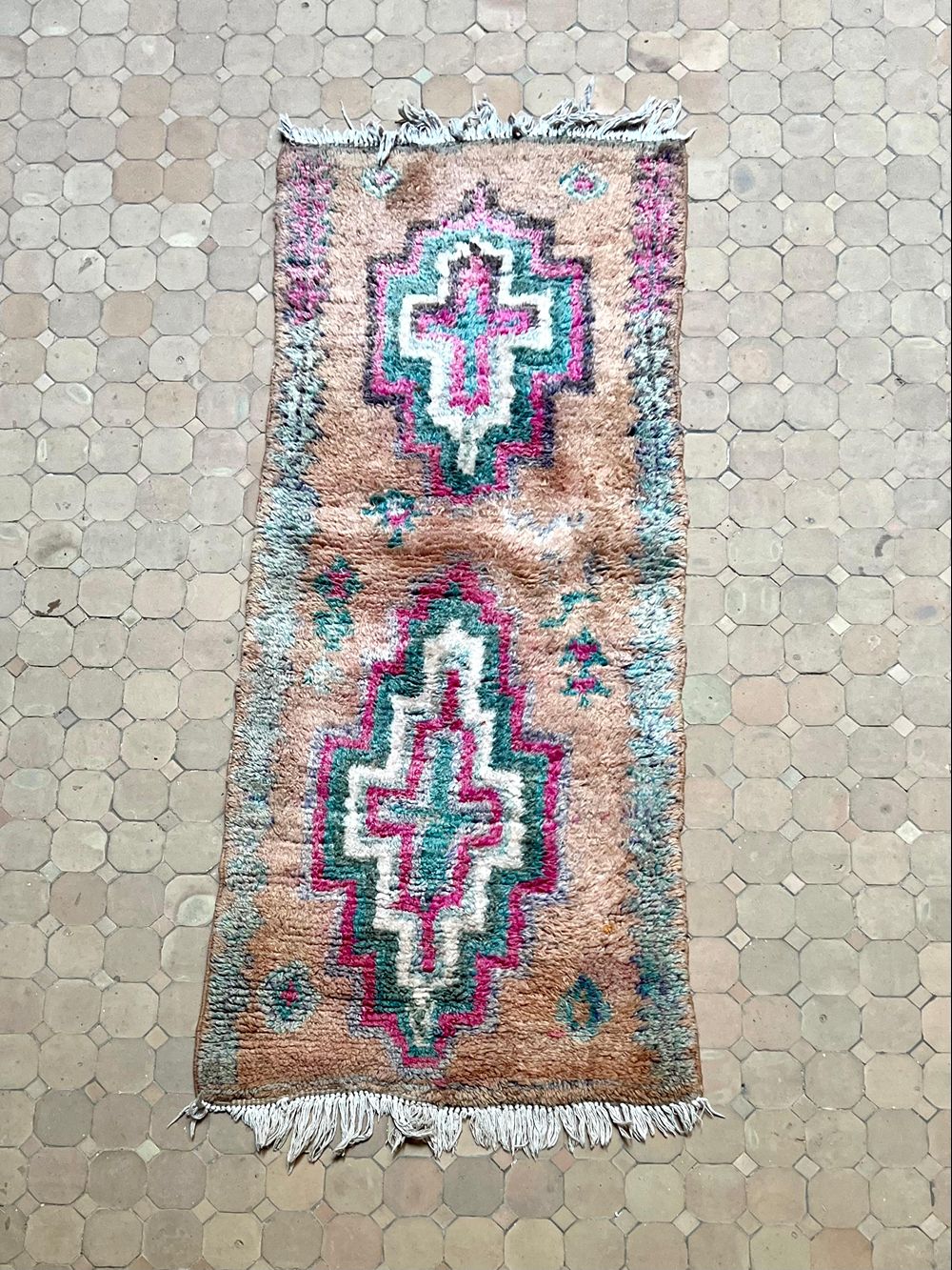 Marokkolainen vintage Boujaad matto 190x80cm
