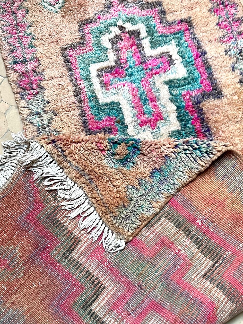 Marokkolainen vintage Boujaad matto 190x80cm
