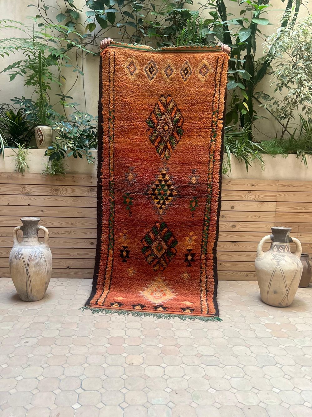 Marokkolainen vintage Boujaad matto 210x95cm