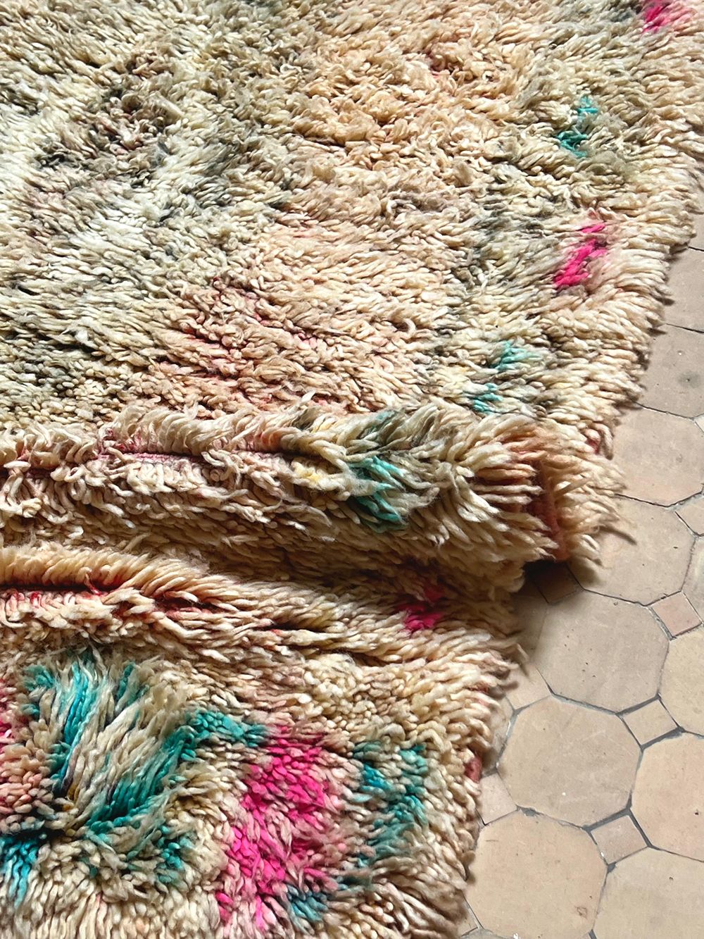 Moroccan Vintage Boujaad Rug 215x110cm