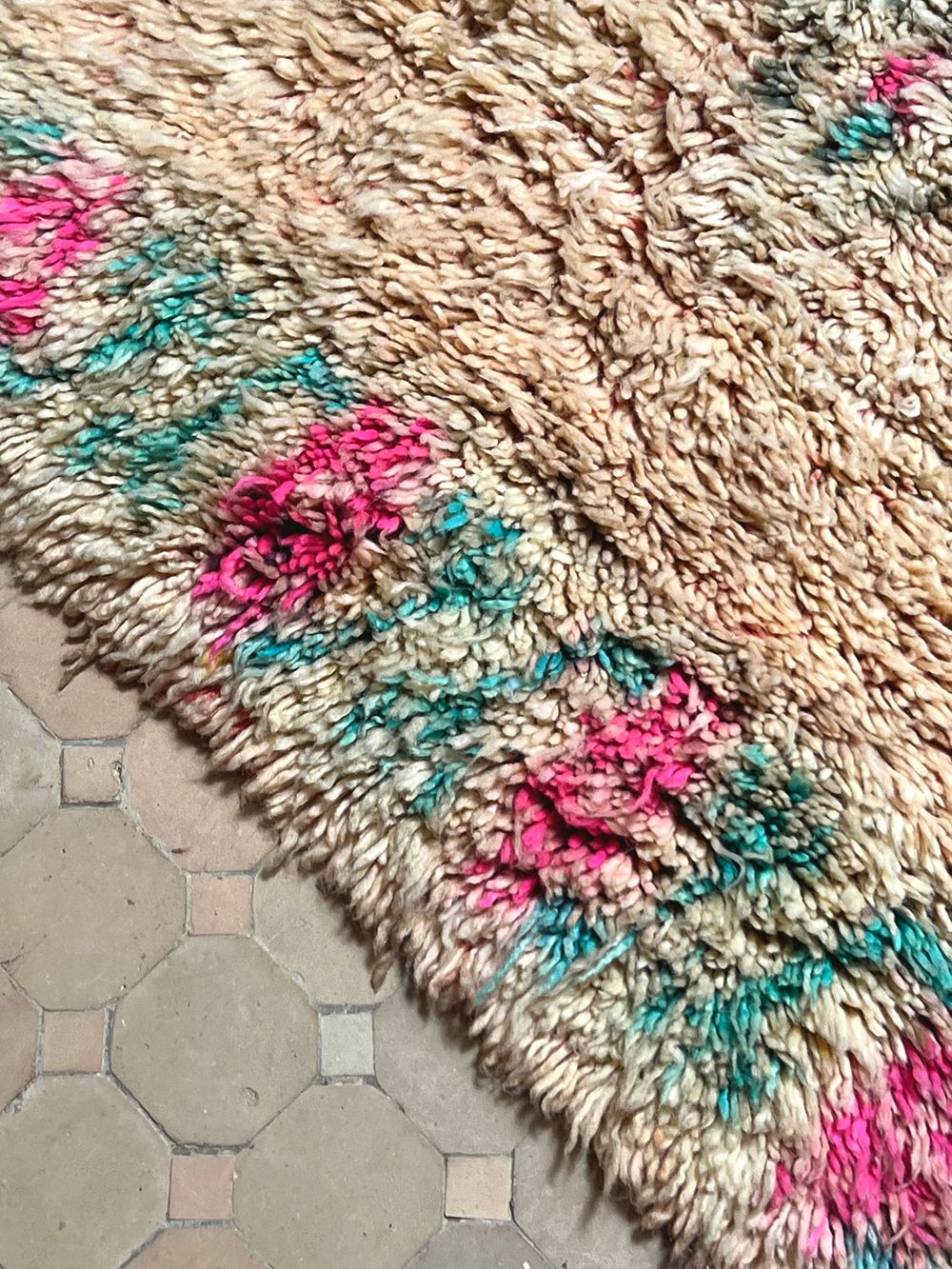 Moroccan Vintage Boujaad Rug 215x110cm