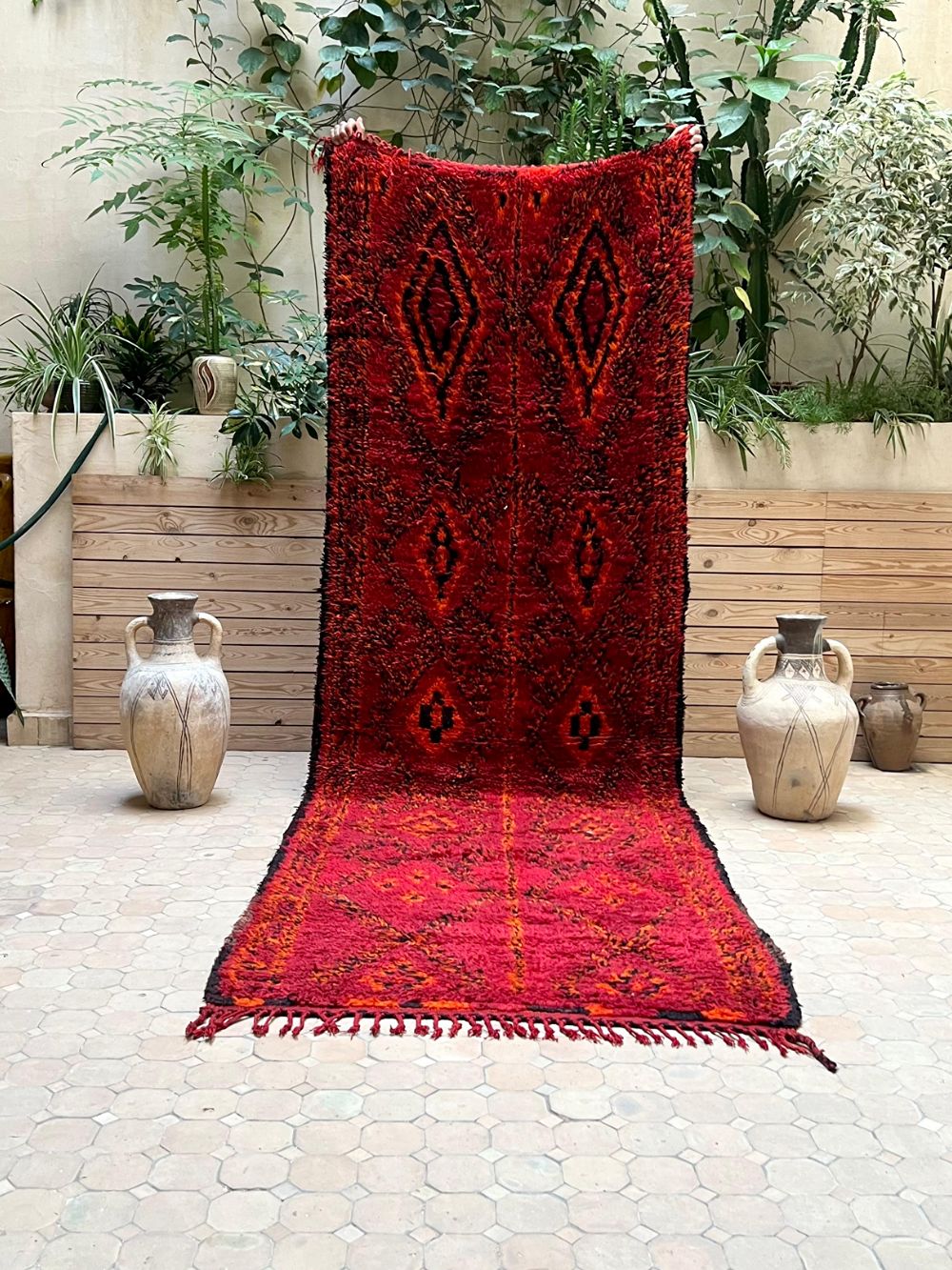 Moroccan Vintage Boujaad Runner Rug 325x110cm