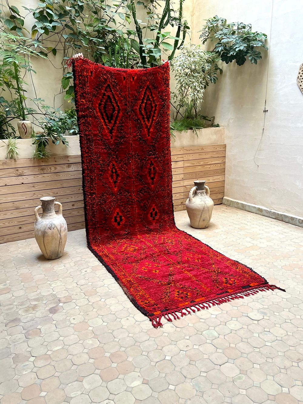 Moroccan Vintage Boujaad Runner Rug 325x110cm