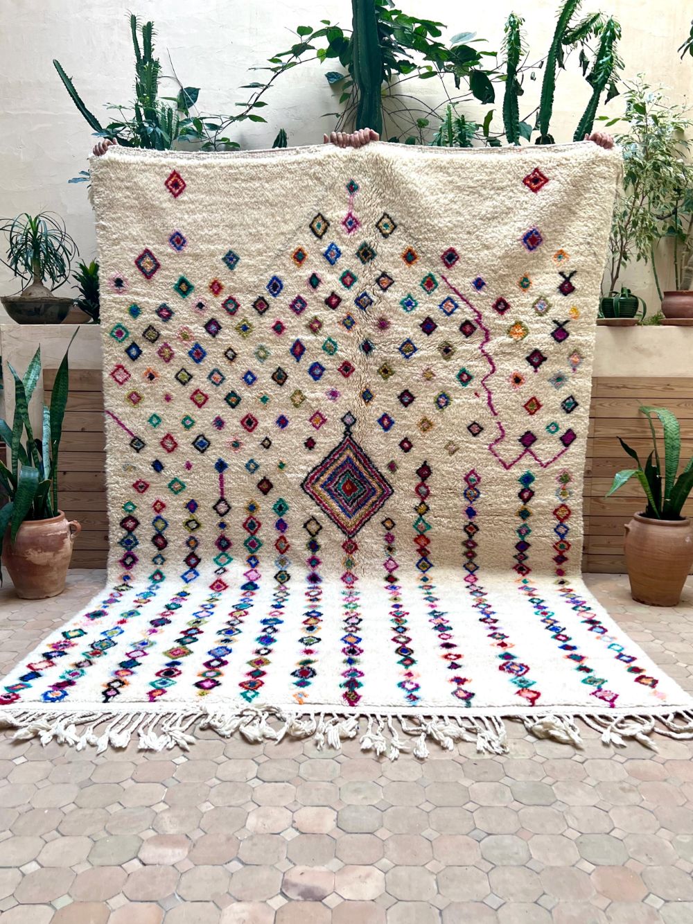 Order by Size: Moroccan White Forest Rug