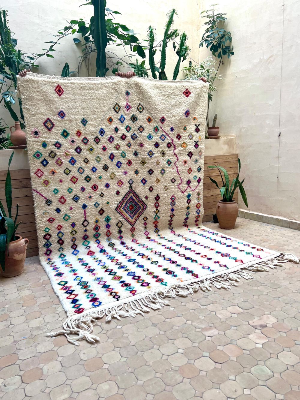 Order by Size: Moroccan White Forest Rug