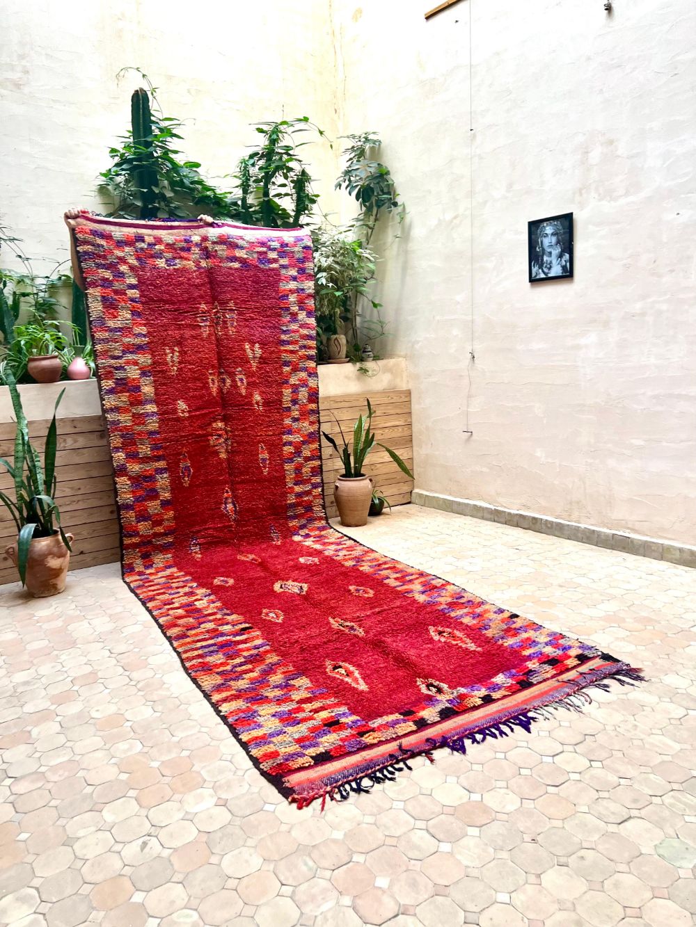 Moroccan Vintage Boujaad Rug 420x140cm