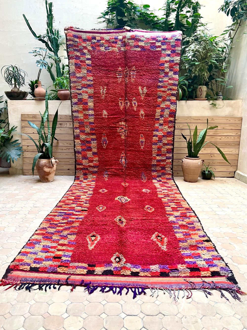 Moroccan Vintage Boujaad Rug 420x140cm