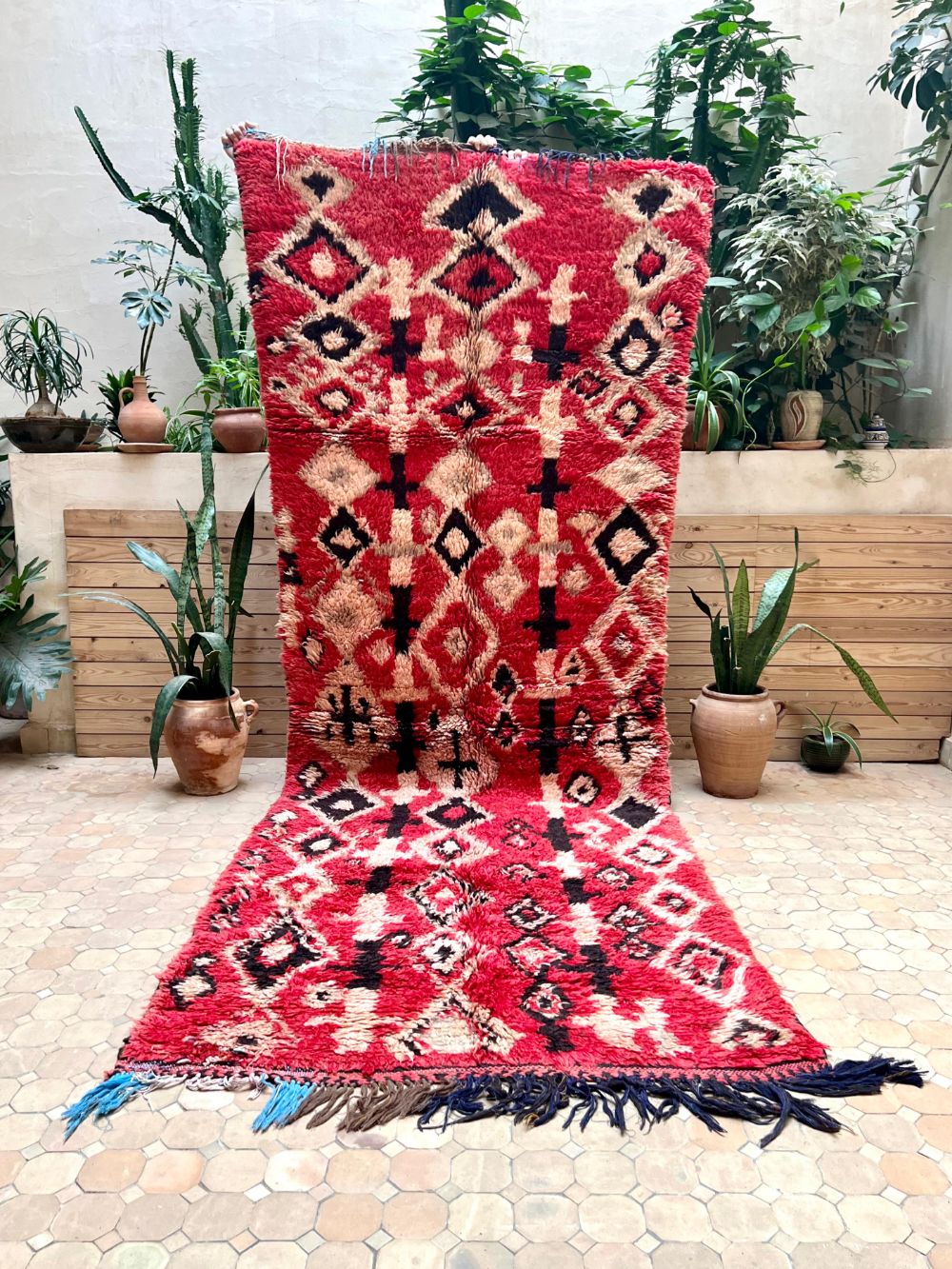 Moroccan Vintage Boujaad Runner Rug 350x125cm