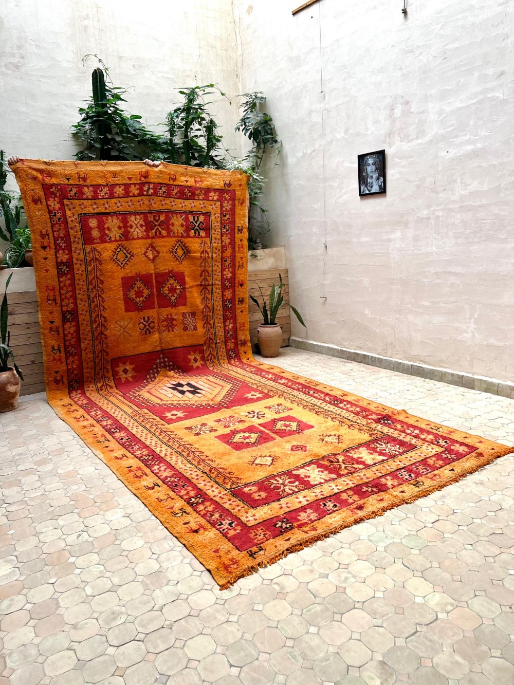 Marokkolainen vintage Boujaad matto 450x165cm
